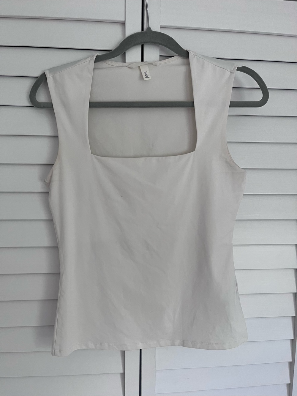 H&M Cream Square Neck Tank Top